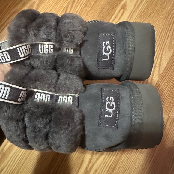 UGG Charcoal Fur-Lined Boots - Picture 3 of 12